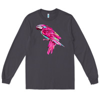 Smoke pink parrot T-shirts Long Sleeve Tee - artisFamous