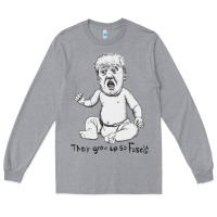 Heather Grey baby trump Long Sleeve Tee - artisFamous