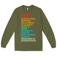 Army Green vintage, retro science is real, black lives matter Long Sleeve Tee - artisFamous