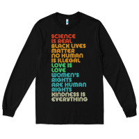 Black vintage, retro science is real, black lives matter Long Sleeve Tee - artisFamous