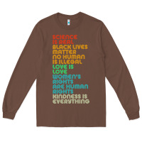 Chestnut vintage, retro science is real, black lives matter Long Sleeve Tee - artisFamous
