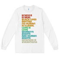 White vintage, retro science is real, black lives matter Long Sleeve Tee - artisFamous