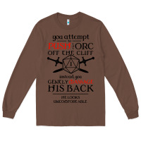 Chestnut tabletop rpg d20 orc massage critical failure Long Sleeve Tee - artisFamous