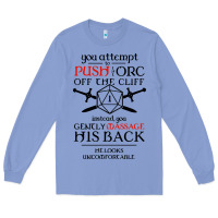 Colony Blue tabletop rpg d20 orc massage critical failure Long Sleeve Tee - artisFamous