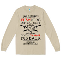 Mushroom tabletop rpg d20 orc massage critical failure Long Sleeve Tee - artisFamous