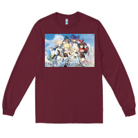Burgundy Genshin Impact Long Sleeve Tee - artisFamous