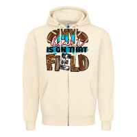 Sandshell my heart is on that field football Zipper Hoodie - RanaPortraitStore