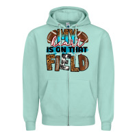 My Heart Is On That Field Football Zipper Hoodie | Teevron