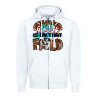White my heart is on that field football Zipper Hoodie - RanaPortraitStore