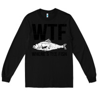 Black wtf where's the fish Long Sleeve Tee - artisFamous