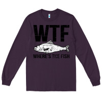 Plum wtf where's the fish Long Sleeve Tee - artisFamous