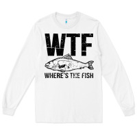 White wtf where's the fish Long Sleeve Tee - artisFamous