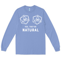 Colony Blue yes they're natural 20 dice funny rpg gamer Long Sleeve Tee - artisFamous