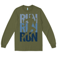 Army Green Run Running | for Runners Long Sleeve Tee - artisFamous