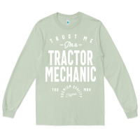 Matcha Tractor Mechanic Gift Funny Job Title Profession Birthday Idea Long Sleeve Tee - artisFamous