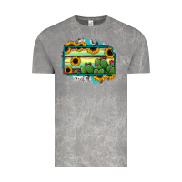 Cloud Rock Kansas map sunflower catus serape Vintage Tee - RanaPortraitStore