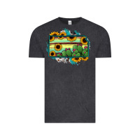 Vintage Black Kansas map sunflower catus serape Vintage Tee - RanaPortraitStore