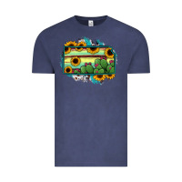 Vintage Denim Kansas map sunflower catus serape Vintage Tee - RanaPortraitStore