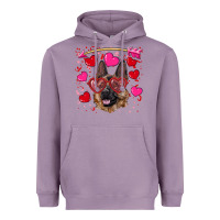 Lavender valentine's german shepherd Heavyweight Hoodie - RanaPortraitStore