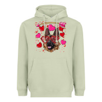 Matcha valentine's german shepherd Heavyweight Hoodie - RanaPortraitStore