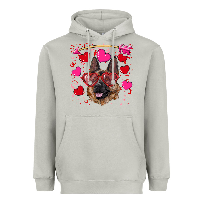 Valentine's German Shepherd Heavyweight Hoodie by RanaPortraitStore | Teevron