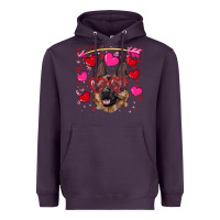 Plum valentine's german shepherd Heavyweight Hoodie - RanaPortraitStore