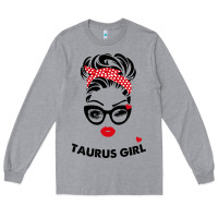 Heather Grey taurus girl Long Sleeve Tee - artisFamous