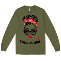 Army Green taurus girl Long Sleeve Tee - artisFamous