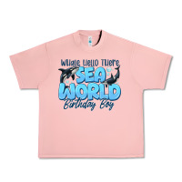 Salmon Whale Hello There Sea World Birthday Boy Urban Heavy Tee - CowhideDigitalArt