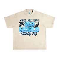 Sandshell Whale Hello There Sea World Birthday Boy Urban Heavy Tee - CowhideDigitalArt