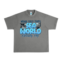 Tornado Whale Hello There Sea World Birthday Boy Urban Heavy Tee - CowhideDigitalArt