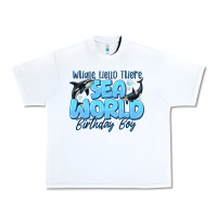 White Whale Hello There Sea World Birthday Boy Urban Heavy Tee - CowhideDigitalArt