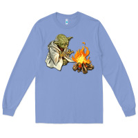 Colony Blue Yoda is warming up Long Sleeve Tee - artisFamous