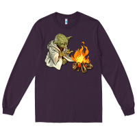 Plum Yoda is warming up Long Sleeve Tee - artisFamous