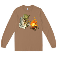 Toasted Coconut Yoda is warming up Long Sleeve Tee - artisFamous