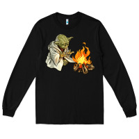 Black Yoda is warming up Long Sleeve Tee - artisFamous