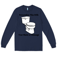 Navy toilet Long Sleeve Tee - artisFamous