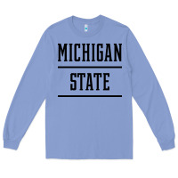 Colony Blue Michigan MI State vintage Athletic Style Long Sleeve Tee - artisFamous
