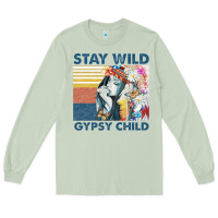 Matcha stay wild gypsy child letter rainbow Long Sleeve Tee - artisFamous