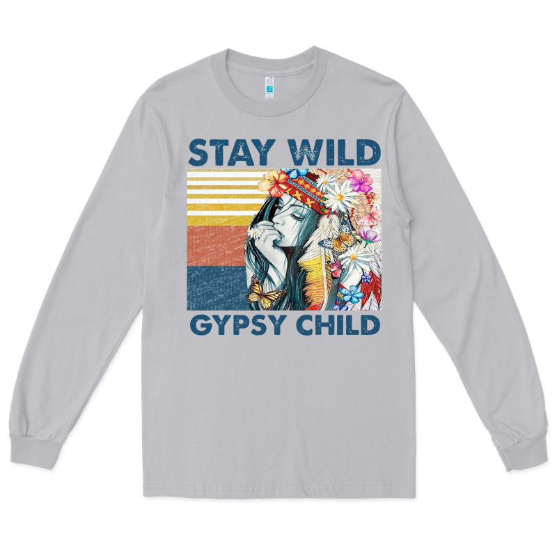 Stay Wild Gypsy Child Letter Rainbow Long Sleeve Tee by artisFamous | Teevron
