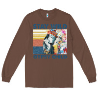 Chestnut stay wild gypsy child letter rainbow Long Sleeve Tee - artisFamous