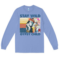 Colony Blue stay wild gypsy child letter rainbow Long Sleeve Tee - artisFamous
