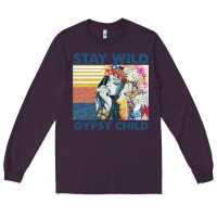 Plum stay wild gypsy child letter rainbow Long Sleeve Tee - artisFamous