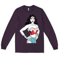 Plum wonder woman Long Sleeve Tee - artisFamous