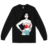 Black wonder woman Long Sleeve Tee - artisFamous