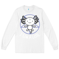 White i sin a lotl hail satan pentagram Long Sleeve Tee - artisFamous