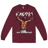 Burgundy NATE DIAZ Long Sleeve Tee - artisFamous