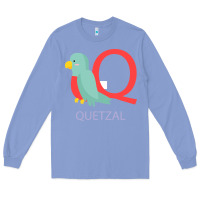 Colony Blue Cute Quetzal Kid's Long Sleeve Tee - artisFamous