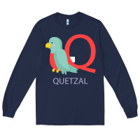 Navy Cute Quetzal Kid's Long Sleeve Tee - artisFamous