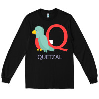 Black Cute Quetzal Kid's Long Sleeve Tee - artisFamous